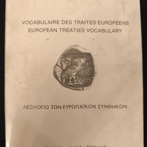 Vocabulary of European Treaties book used, history