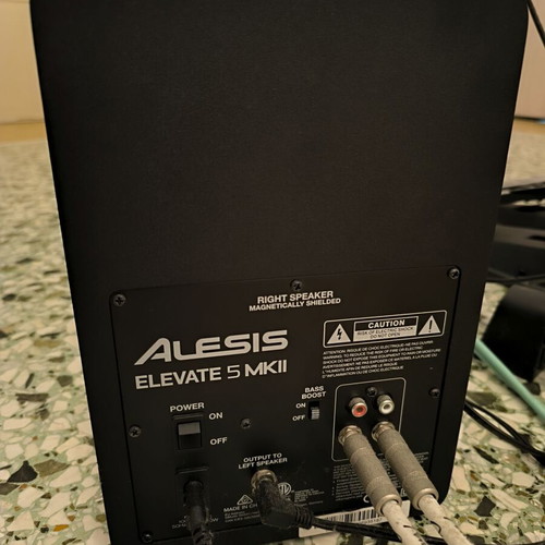 Alesis Turbo Mesh Kit electronic drums with Elevate-5-MKII powered studio speakers used