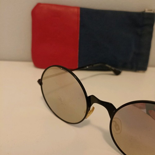 Le Specs sunglasses used, pink, metal frame