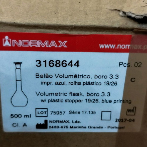 Normax chemical bottles new, set of 2, 500ml