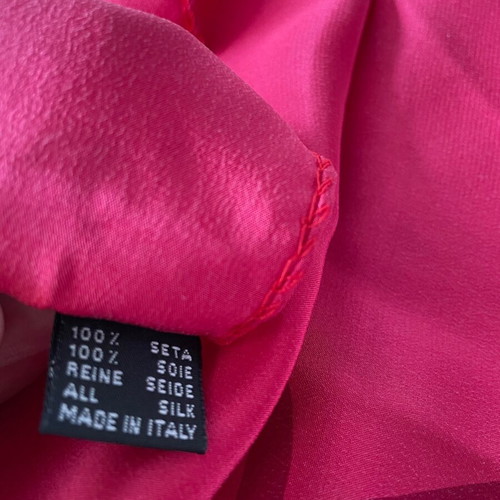Montana silk scarf new, fuchsia with red