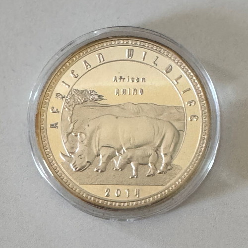 Zambia 1000 Kwacha 2014 African Wildlife Rhinoceros Proof Coin