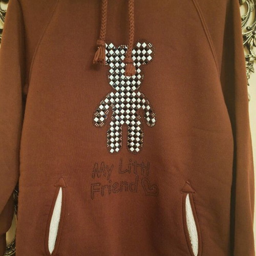 Women's hoodie sweatshirt with studs design like new, size Large