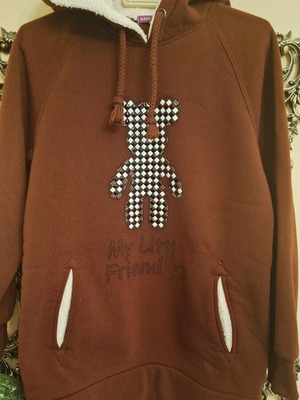 Women's hoodie sweatshirt with studs design like new, size Large