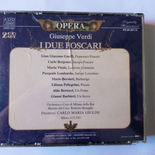 Opera I due foscari 2cd used, classical music