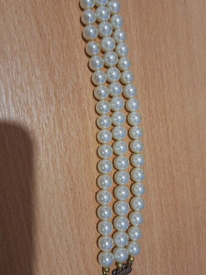 Three-row pearl bracelet like new, length 17 cm