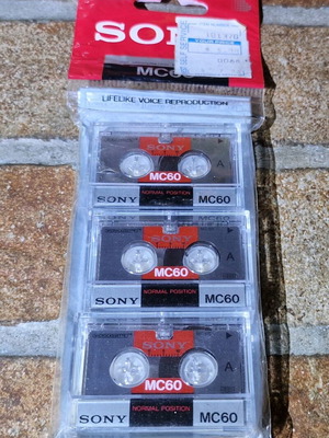 Sony MC60 Microcassette καινούργια, πακέτο 3 τεμαχίων