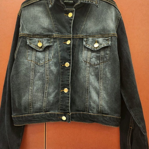 Roberto Cavalli black denim jacket like new