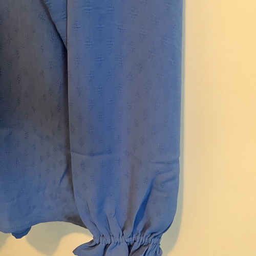 Jessica Simpson blouse new, blue, size L with smocked shoulders