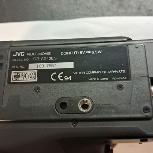 JVC video camera with charger and 2 batteries, used, good condition