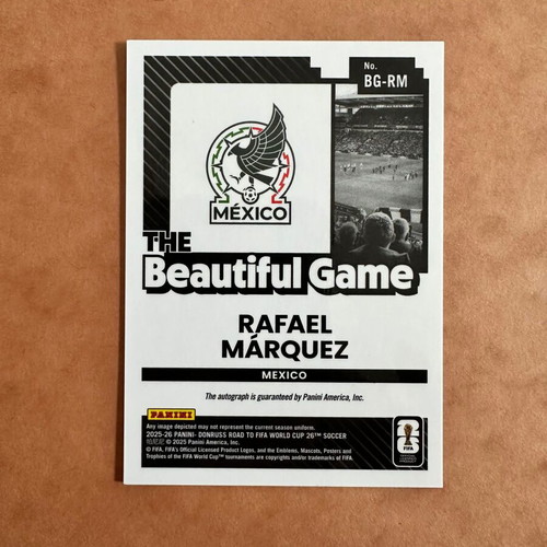 Rafael Marquez 2025-26 Panini Donruss Road to FIFA World Cup The Beautiful Game Autograph