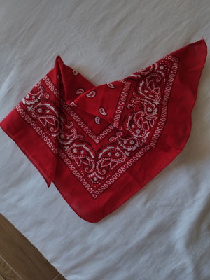 Boho scarf 100% cotton new, red
