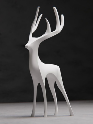 Christmas deer stag new, 25cm and 17cm heights