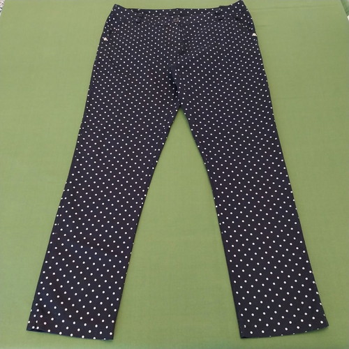 Polka Dot Cotton Pants Size S Like New Blue White
