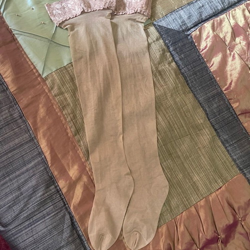 Vintage socks with lace one size new
