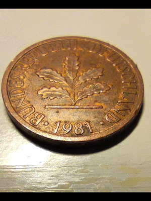 Κέρμα Deutschland One Pfennig 1981 μεταχειρισμένο