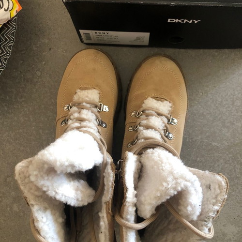 DKNY beige suede ankle boots used size 39