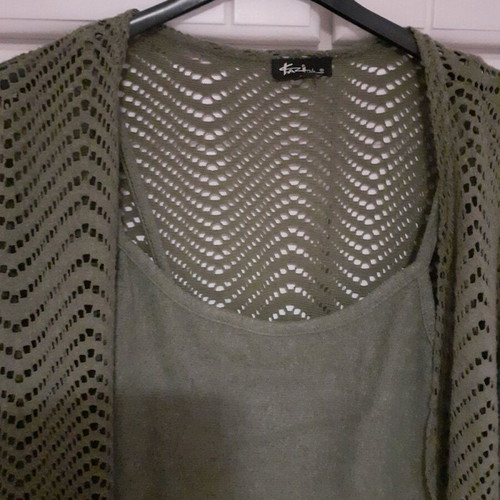 Top set with cardigan like new, size L, mohair autumn-winter fabric