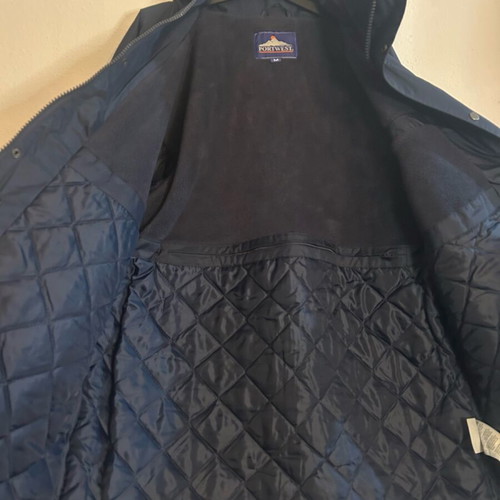 Portwest men's warm thermal jacket new dark blue