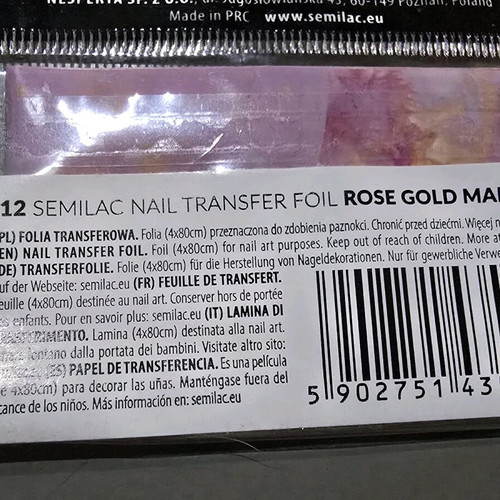 Nail art gold foils used, variety for nail designs