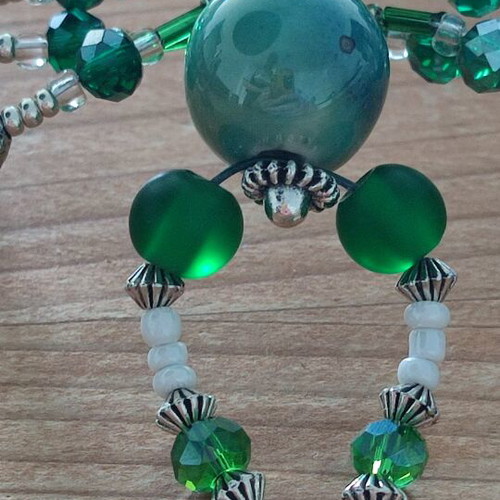 Handbeaded spider sculpture made of beads
