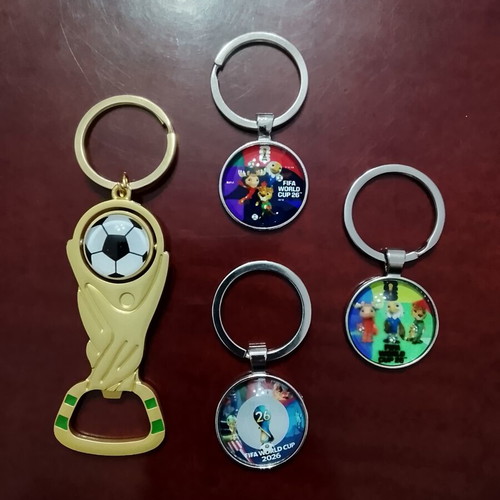 World Cup 2026 Keychains new, set of 4 with mascots and trophy opener