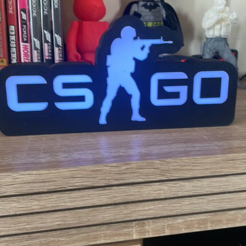 Rgb LED CS GO light with Counter Strike logo new