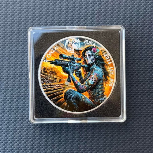 Silver coin Dia de Los Muertos Ghost sniper 2024 limited edition
