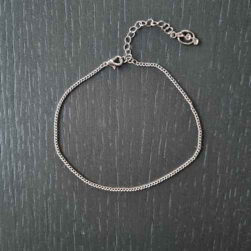 Anklet new, silver color