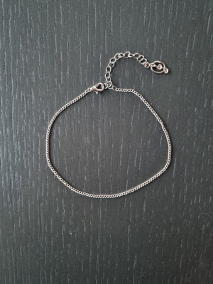 Anklet new, silver color