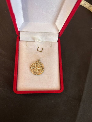 Silver Christian amulet used