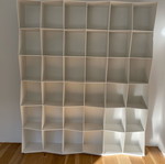 Βιβλιοθήκη από Corian Alivar Wavy καινούργια, λευκή 200x200 cm