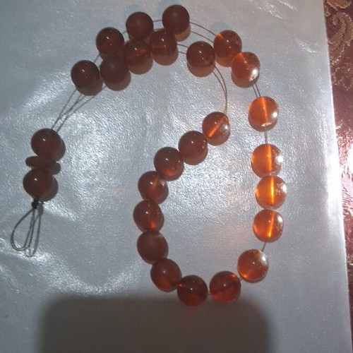 Amber worry beads like new, handmade with 27 round beads