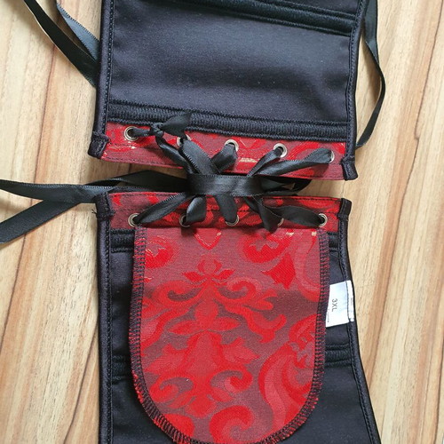 Red Gothic Corset XL/XXL/XXXL like new with floral baroque motif