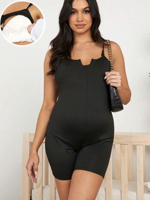 Jumper εγκυμοσύνης Shein μαύρο μεταχειρισμένο με τσέπη για θηλασμό