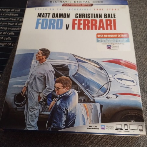 Ford v Ferrari Blu-Ray movie like new with slipcover