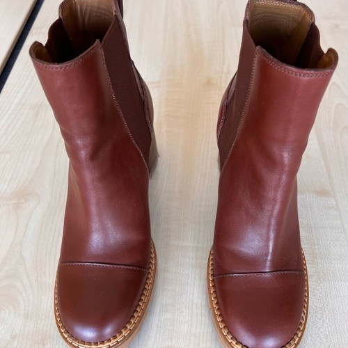 See By Chloe brown ankle boots size 38.5 like new