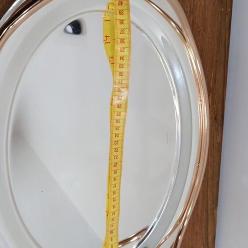 Silver-plated tray used, with rose gold wear