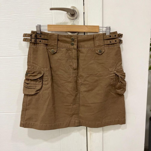 Marlboro Classics Mini Denim Cargo Skirt used, utility pockets, size EU42