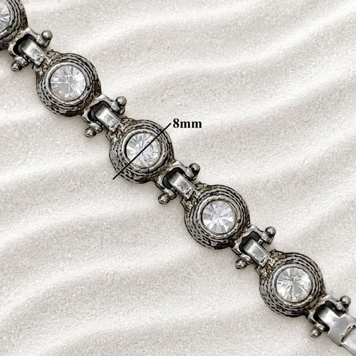 Handmade Gianni Silver Bracelet 925 with Zircon Stones new
