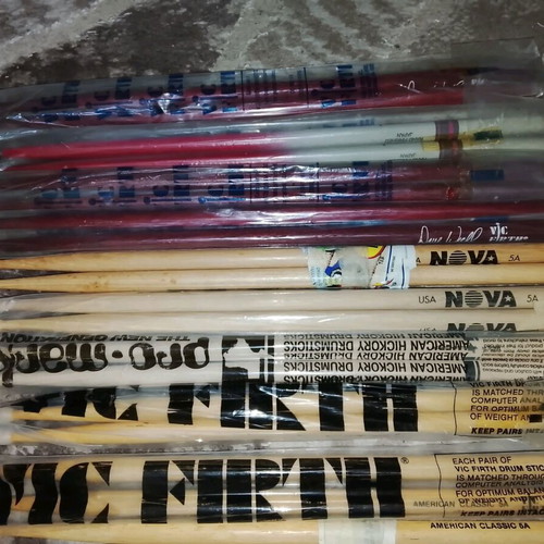 Branded drumsticks like new