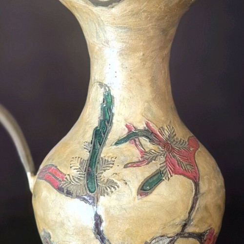 Vintage brass decorative item used with cloisonné enamel