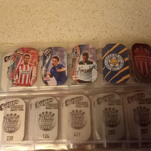 Football Metal Tags Set of 155 Used in Album