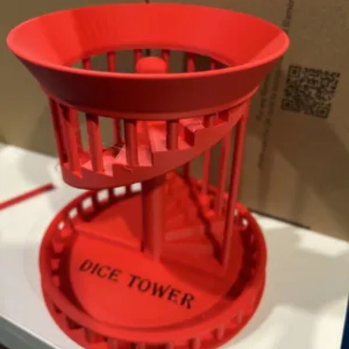 Dice Tower new, printed, height 15 cm