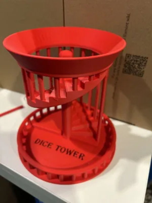 Dice Tower new, printed, height 15 cm