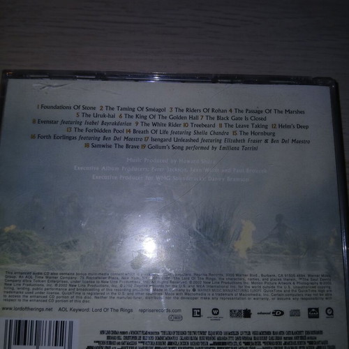 Lord of the Rings The Two Towers soundtrack CD