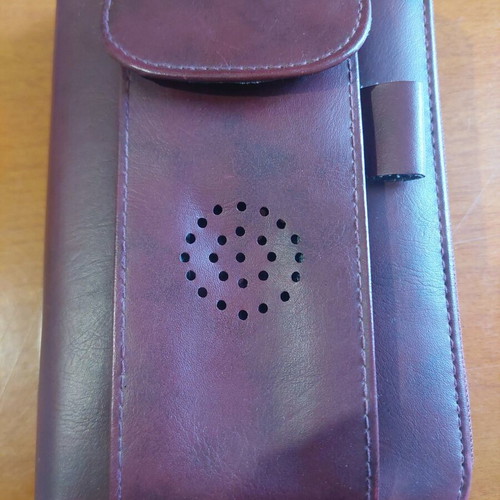 Leather organizer brown burgundy like new