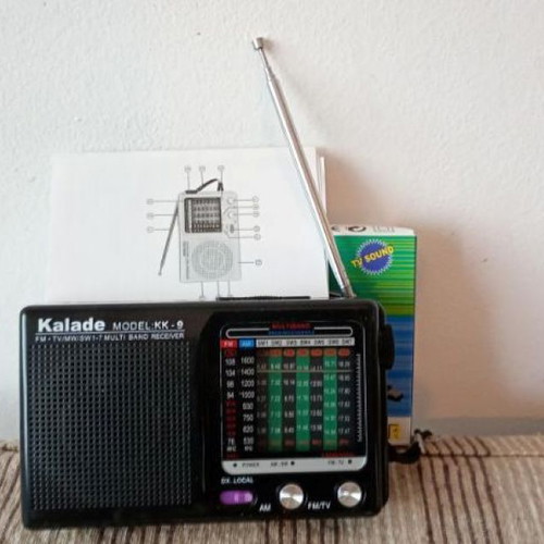 Portable radio FM AM MW SW TV new, black