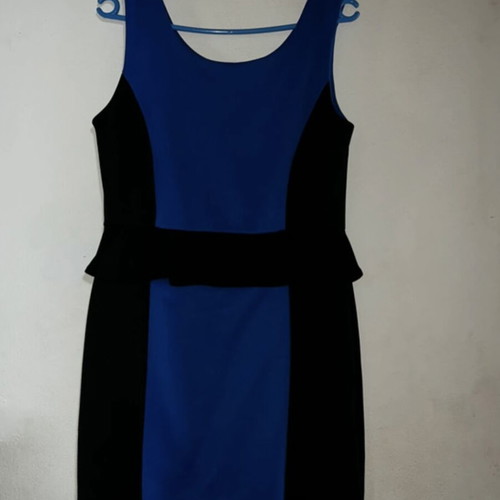 Evening dress Black/Blue Peacocks - No.42