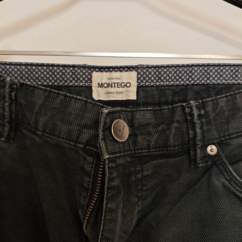 Montego men's pants used, dark green/grey, size W34 L32